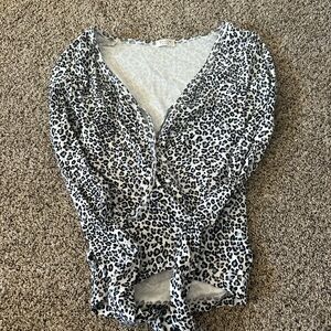Brandy Melville Leopard Print Cardigan